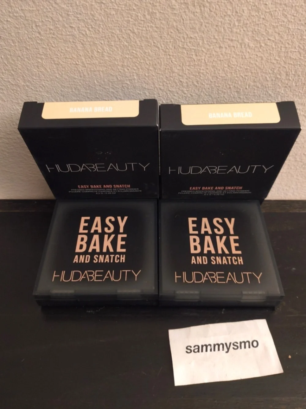 Huda Beauty easy bake and snatch Pressed Setting Powder Banana Bread x2